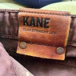 J Brand Kane Slim Straight Leg burgundy khaki 32